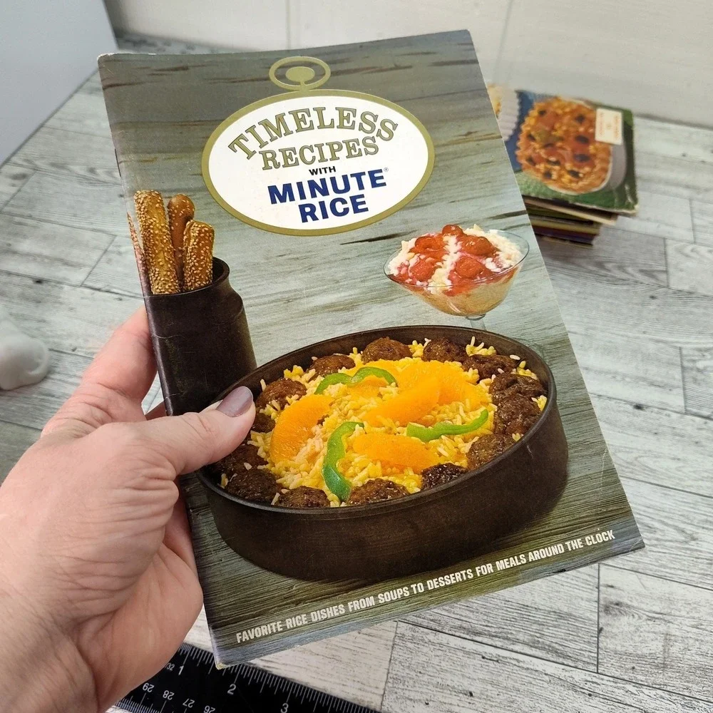 Timeless Recipes with Minute Rice Cookbook 1965 Booklet Soup to Desserts Vtg MCM
